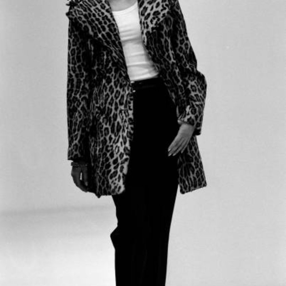 Dolce & Gabbana 90s teddy coat leopard